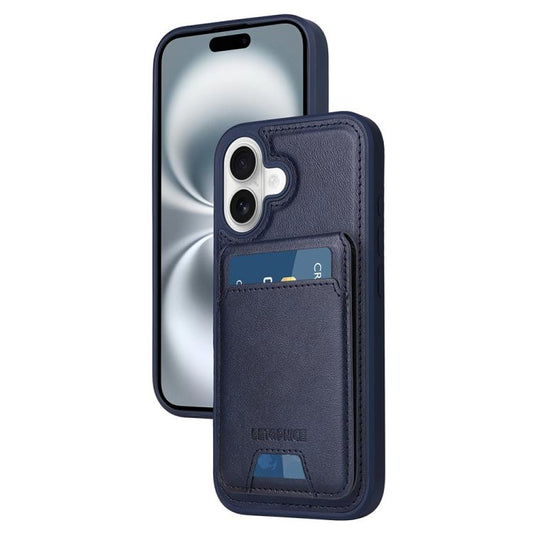 Pour iPhone 16 Étui portefeuille détachable MagSafe à rabat vertical BETOPNICE (Bleu)