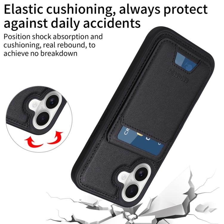 For iPhone 16 BETOPNICE Vertical Flip Detachable MagSafe Wallet Phone Case(Black)