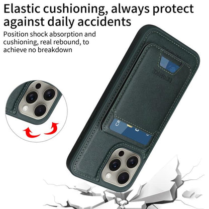 For iPhone 15 Pro Max BETOPNICE Vertical Flip Detachable MagSafe Wallet Phone Case(Green)
