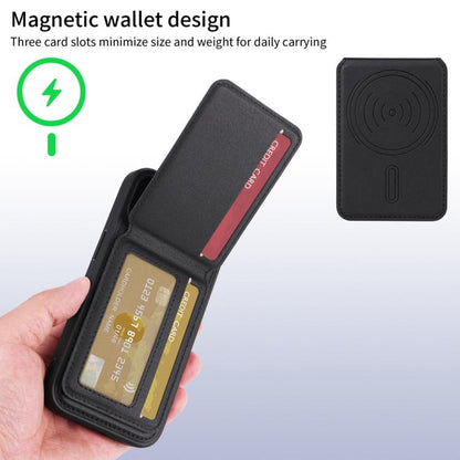 For iPhone 15 Pro Max BETOPNICE Vertical Flip Detachable MagSafe Wallet Phone Case(Black)