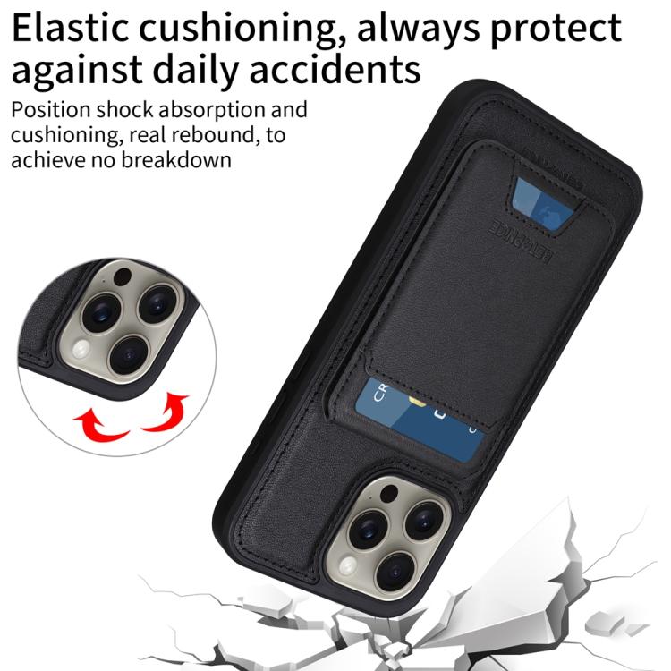 For iPhone 15 Pro Max BETOPNICE Vertical Flip Detachable MagSafe Wallet Phone Case(Black)