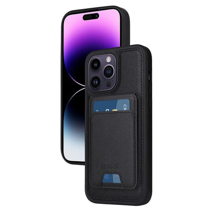 For iPhone 14 Pro Max BETOPNICE Vertical Flip Detachable MagSafe Wallet Phone Case(Black)