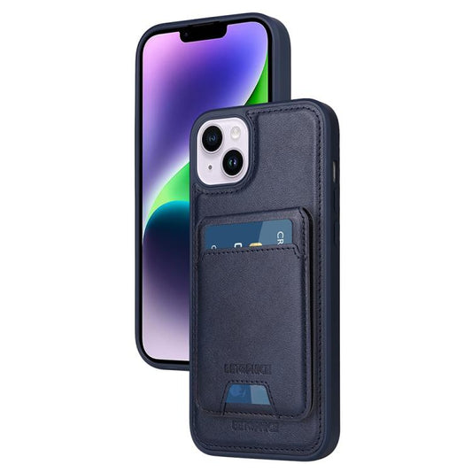 Pour iPhone 14 Plus Étui portefeuille MagSafe amovible à rabat vertical BETOPNICE (bleu)