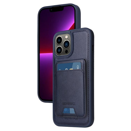 Pour iPhone 13 Pro Max Étui de téléphone portefeuille magnétique détachable à rabat vertical BETOPNICE (Bleu)