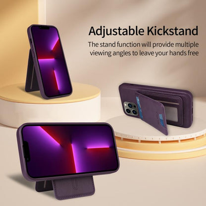 Pour iPhone 13 Pro Max Étui portefeuille BETOPNICE Vertical Flip Détachable MagSafe (Violet)