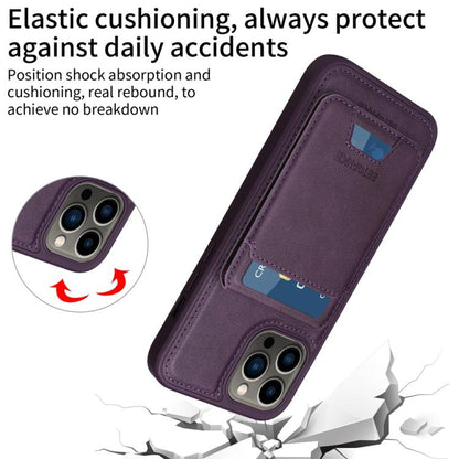 Pour iPhone 13 Pro Max Étui portefeuille BETOPNICE Vertical Flip Détachable MagSafe (Violet)