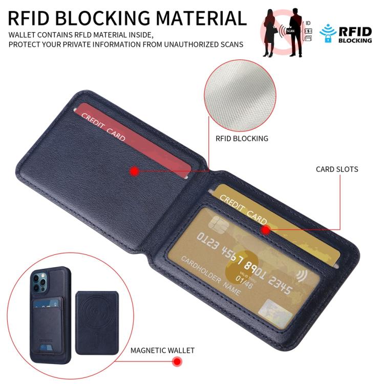 For iPhone 12 Pro Max BETOPNICE Vertical Flip Detachable MagSafe Wallet Phone Case(Blue)