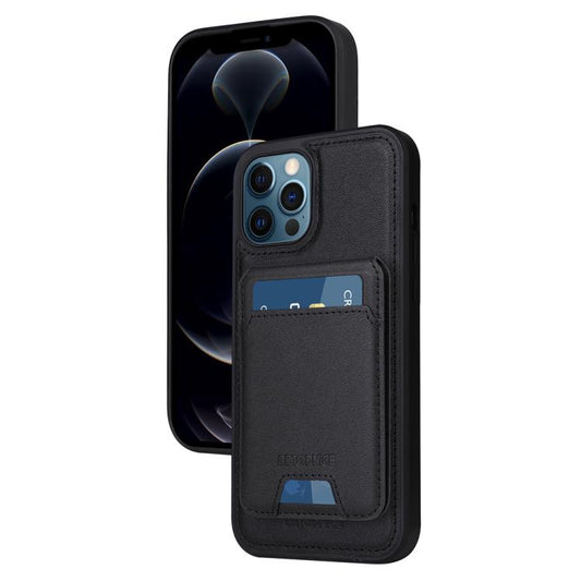 Pour iPhone 12 Pro Max BETOPNICE Étui portefeuille MagSafe amovible à rabat vertical (noir)