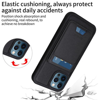 For iPhone 12 Pro Max BETOPNICE Vertical Flip Detachable MagSafe Wallet Phone Case(Black)