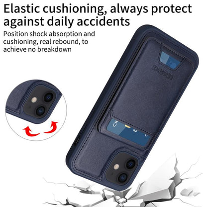 For iPhone 12 / 12 Pro BETOPNICE Vertical Flip Detachable MagSafe Wallet Phone Case(Blue)