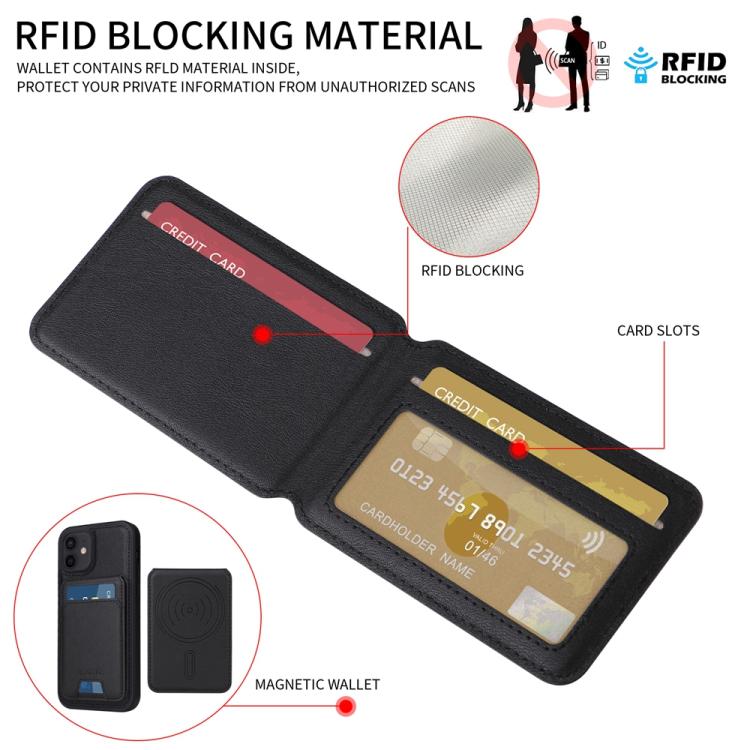 For iPhone 12 / 12 Pro BETOPNICE Vertical Flip Detachable MagSafe Wallet Phone Case(Black)