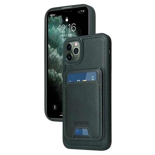 For iPhone 11 Pro Max BETOPNICE Vertical Flip Detachable MagSafe Wallet Phone Case(Green)