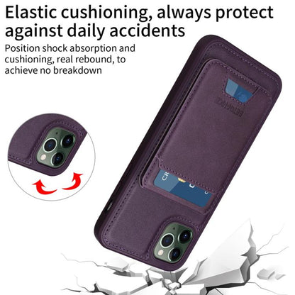 Pour iPhone 11 Pro Max BETOPNICE Étui portefeuille MagSafe détachable à rabat vertical (violet)