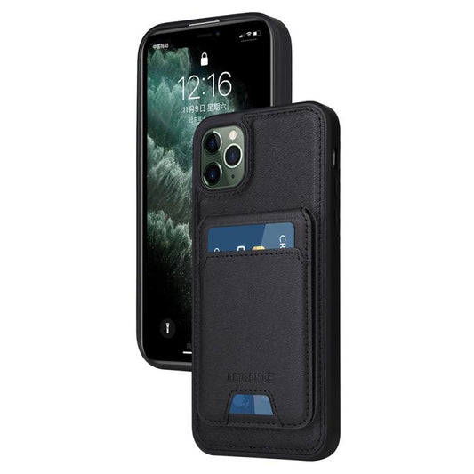 For iPhone 11 Pro Max BETOPNICE Vertical Flip Detachable MagSafe Wallet Phone Case(Black)