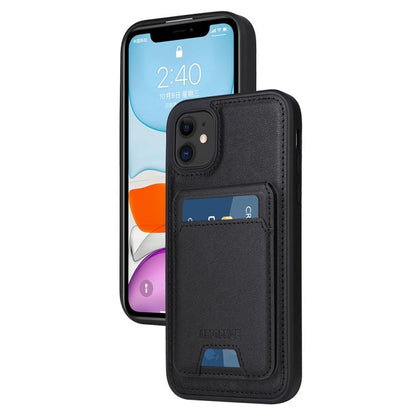 Pour iPhone 11 BETOPNICE Étui portefeuille MagSafe amovible à rabat vertical (noir)