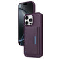 For iPhone 16 Pro Max BETOPNICE Horizontal Flip Detachable MagSafe Wallet Phone Case(Purple)