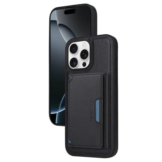 Pour iPhone 16 Pro Max BETOPNICE Étui de téléphone portefeuille MagSafe détachable à rabat horizontal (noir)