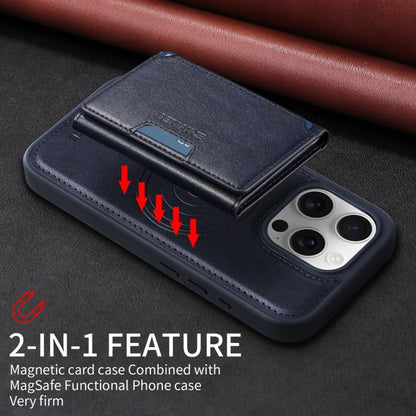 For iPhone 16 Pro BETOPNICE Horizontal Flip Detachable MagSafe Wallet Phone Case(Blue)