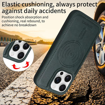 For iPhone 16 Pro BETOPNICE Horizontal Flip Detachable MagSafe Wallet Phone Case(Green)
