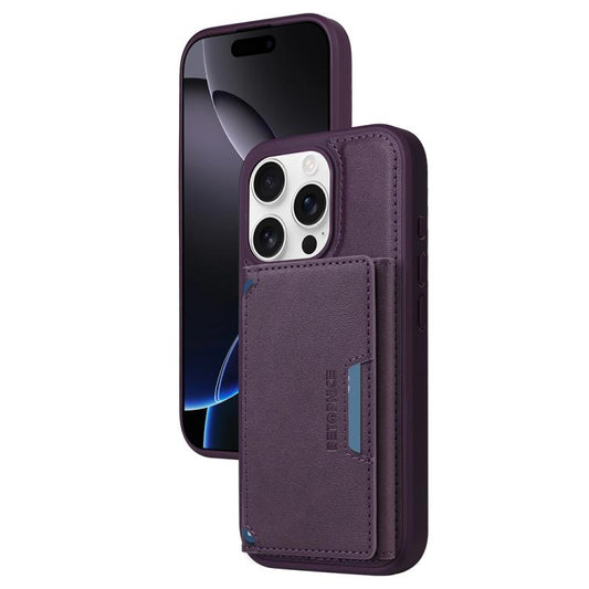Pour iPhone 16 Pro, étui portefeuille MagSafe horizontal détachable BETOPNICE (violet)