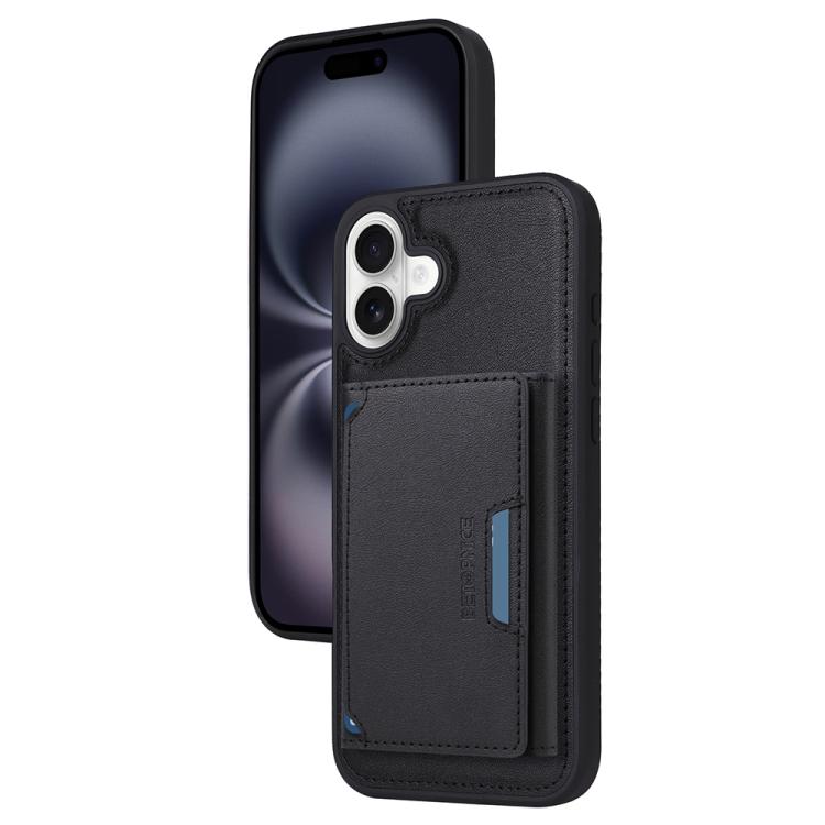 Pour iPhone 16 Plus Étui portefeuille magnétique détachable à rabat horizontal BETOPNICE (Noir)