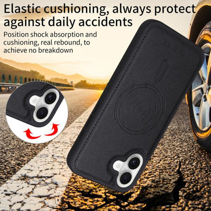 Pour iPhone 16 Plus Étui portefeuille magnétique détachable à rabat horizontal BETOPNICE (Noir)