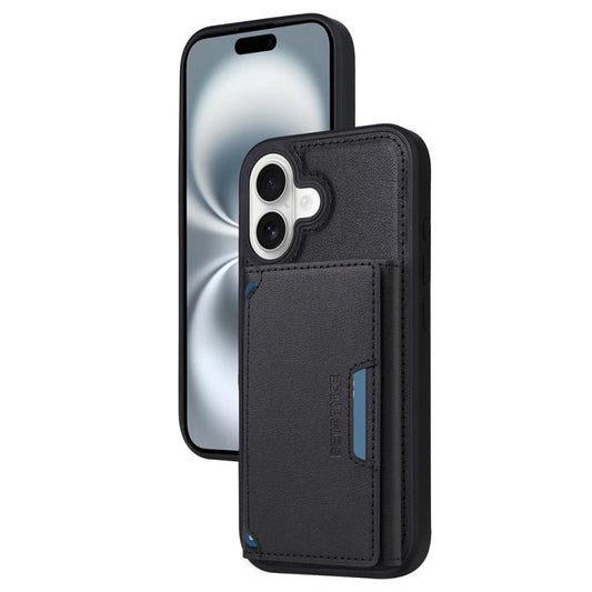 Pour iPhone 16 Étui portefeuille MagSafe détachable à rabat horizontal BETOPNICE (Noir)