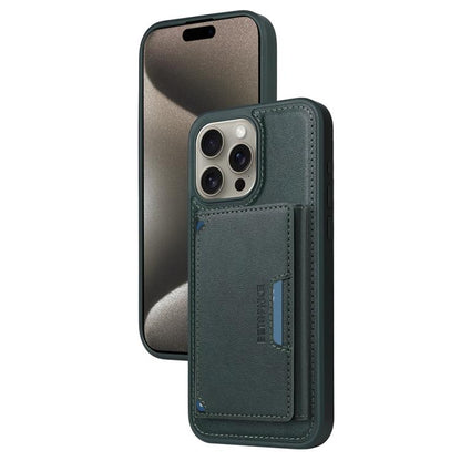 For iPhone 15 Pro Max BETOPNICE Horizontal Flip Detachable MagSafe Wallet Phone Case(Green)