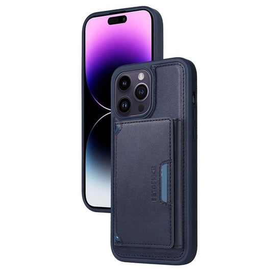 Pour iPhone 14 Pro Max Étui de téléphone portefeuille magnétique détachable à rabat horizontal BETOPNICE (Bleu)
