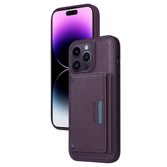 Pour iPhone 14 Pro Max Étui portefeuille détachable à rabat horizontal MagSafe BETOPNICE (violet)