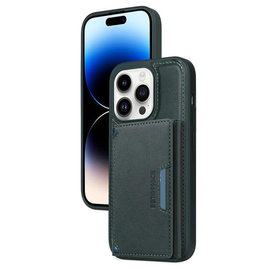 Pour iPhone 14 Pro Étui de téléphone avec portefeuille MagSafe détachable et rabat horizontal BETOPNICE (vert)