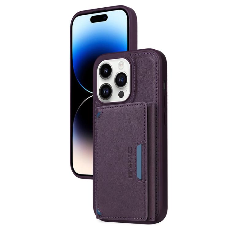 Pour iPhone 14 Pro Étui portefeuille amovible à rabat horizontal MagSafe BETOPNICE (Violet)