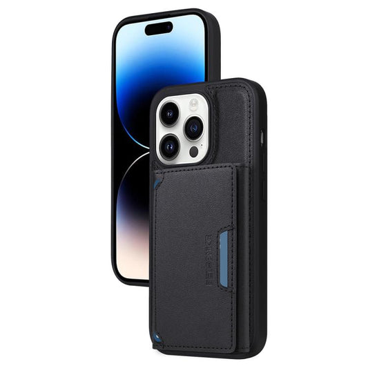 Pour iPhone 14 Pro Étui de téléphone portefeuille magnétique détachable à rabat horizontal BETOPNICE (noir)