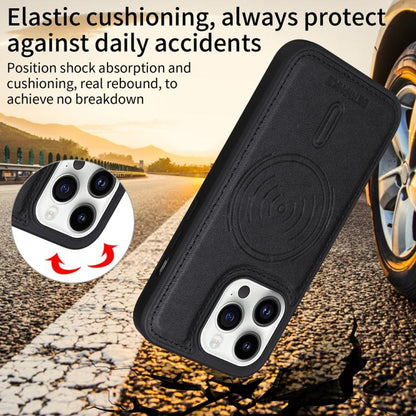 For iPhone 14 Pro BETOPNICE Horizontal Flip Detachable MagSafe Wallet Phone Case(Black)