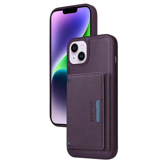 Pour iPhone 14 Plus Étui portefeuille MagSafe amovible à rabat horizontal BETOPNICE (violet)