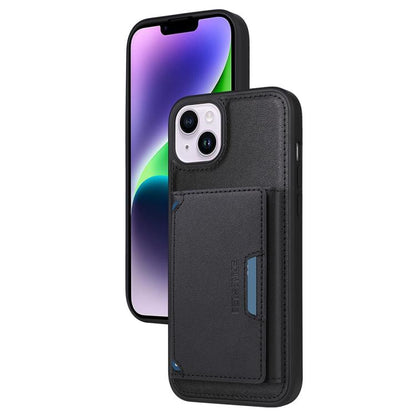 For iPhone 14 Plus BETOPNICE Horizontal Flip Detachable MagSafe Wallet Phone Case(Black)