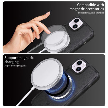 For iPhone 14 Plus BETOPNICE Horizontal Flip Detachable MagSafe Wallet Phone Case(Black)