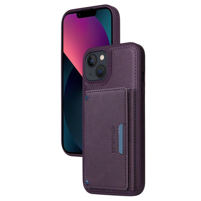 Pour iPhone 14 / 13 Étui de téléphone à portefeuille MagSafe détachable à rabat horizontal BETOPNICE (Violet)