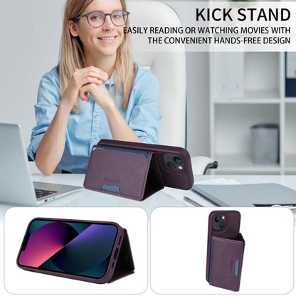 Pour iPhone 14 / 13 Étui de téléphone à portefeuille MagSafe détachable à rabat horizontal BETOPNICE (Violet)