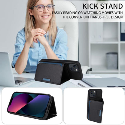 For iPhone 14 / 13 BETOPNICE Horizontal Flip Detachable MagSafe Wallet Phone Case(Black)
