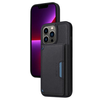 For iPhone 13 Pro BETOPNICE Horizontal Flip Detachable MagSafe Wallet Phone Case(Black)