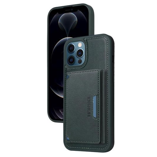 Pour iPhone 12 Pro Max Étui portefeuille détachable MagSafe à rabat horizontal BETOPNICE (vert)