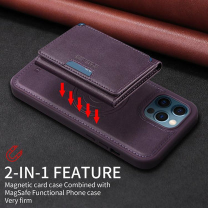 Pour iPhone 12 Pro Max Étui portefeuille détachable MagSafe à rabat horizontal BETOPNICE (Violet)