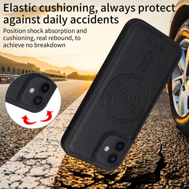 For iPhone 12 / 12 Pro BETOPNICE Horizontal Flip Detachable MagSafe Wallet Phone Case(Black)