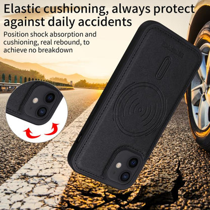 For iPhone 12 / 12 Pro BETOPNICE Horizontal Flip Detachable MagSafe Wallet Phone Case(Black)