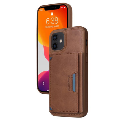 For iPhone 12 / 12 Pro BETOPNICE Horizontal Flip Detachable MagSafe Wallet Phone Case(Brown)