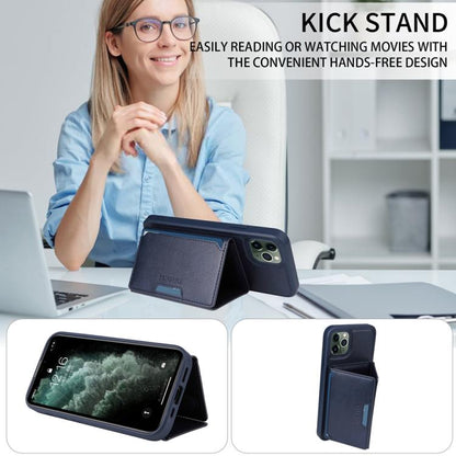 For iPhone 11 Pro Max BETOPNICE Horizontal Flip Detachable MagSafe Wallet Phone Case(Blue)