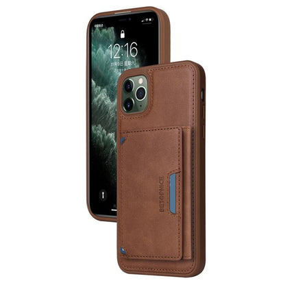 For iPhone 11 Pro Max BETOPNICE Horizontal Flip Detachable MagSafe Wallet Phone Case(Brown)