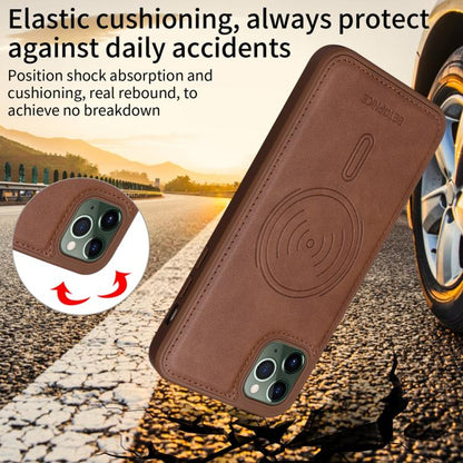 For iPhone 11 Pro Max BETOPNICE Horizontal Flip Detachable MagSafe Wallet Phone Case(Brown)