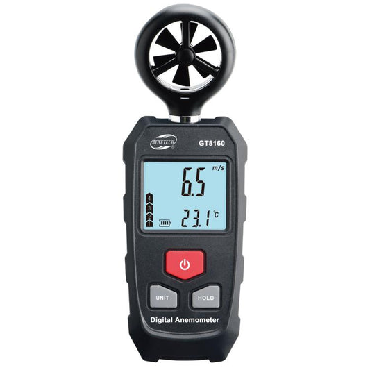Anémomètre portable BENETECH GT8160 (vitesse du vent/température)